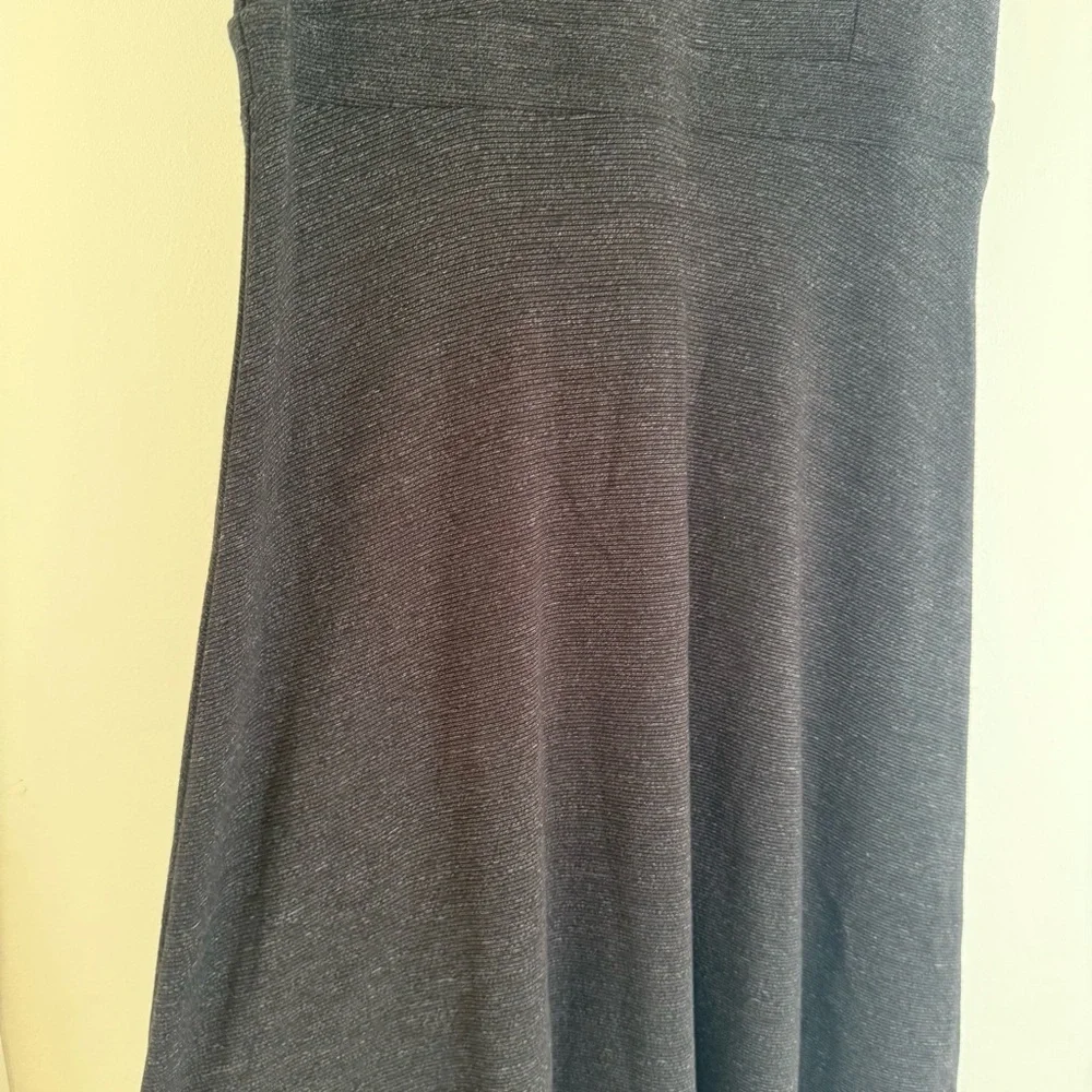 Ann Taylor LOFT Sleeveless Shoulder Button Flare Dress Sz 10 Regular Deep Smoke